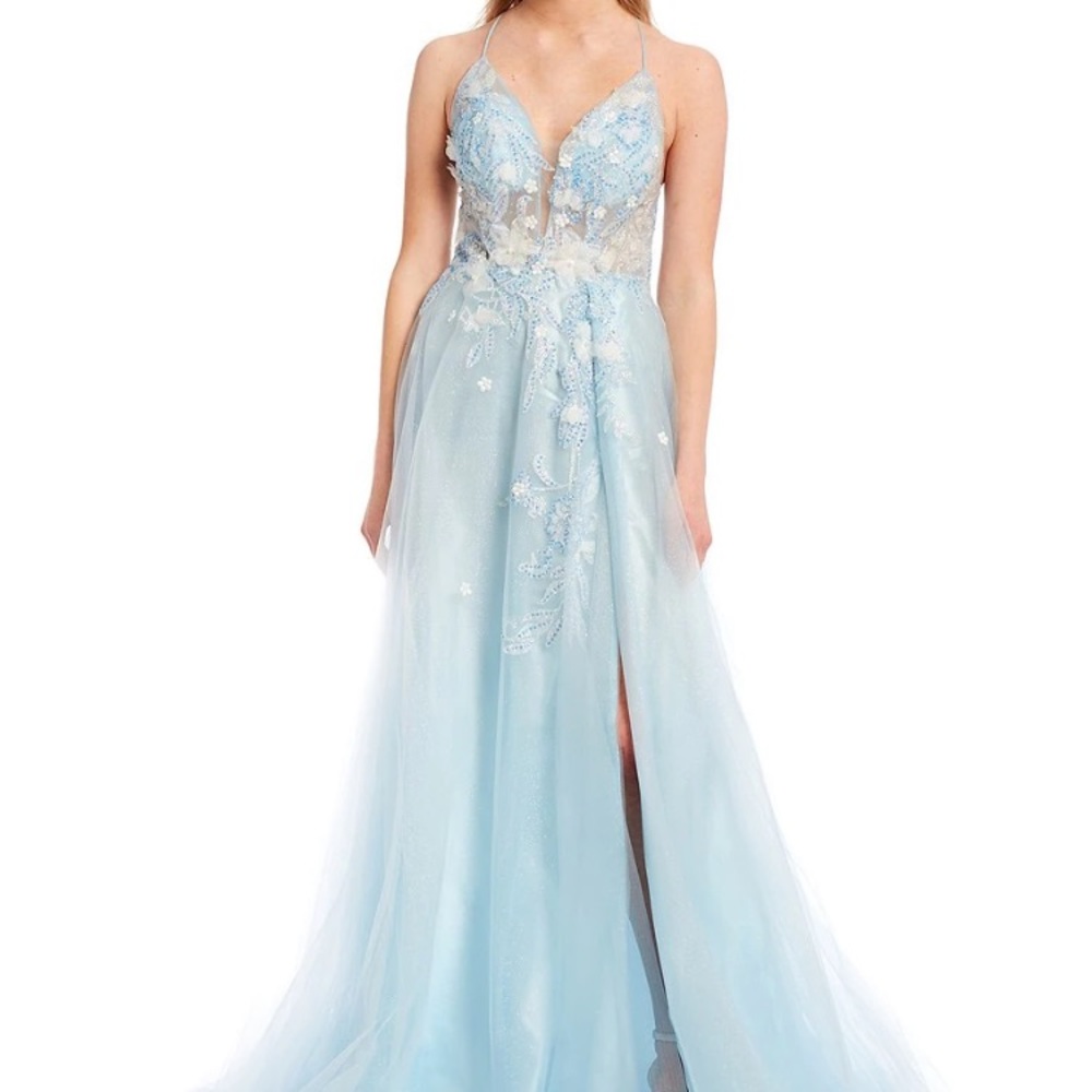 Coya Size Small Light Blue Prom Dress